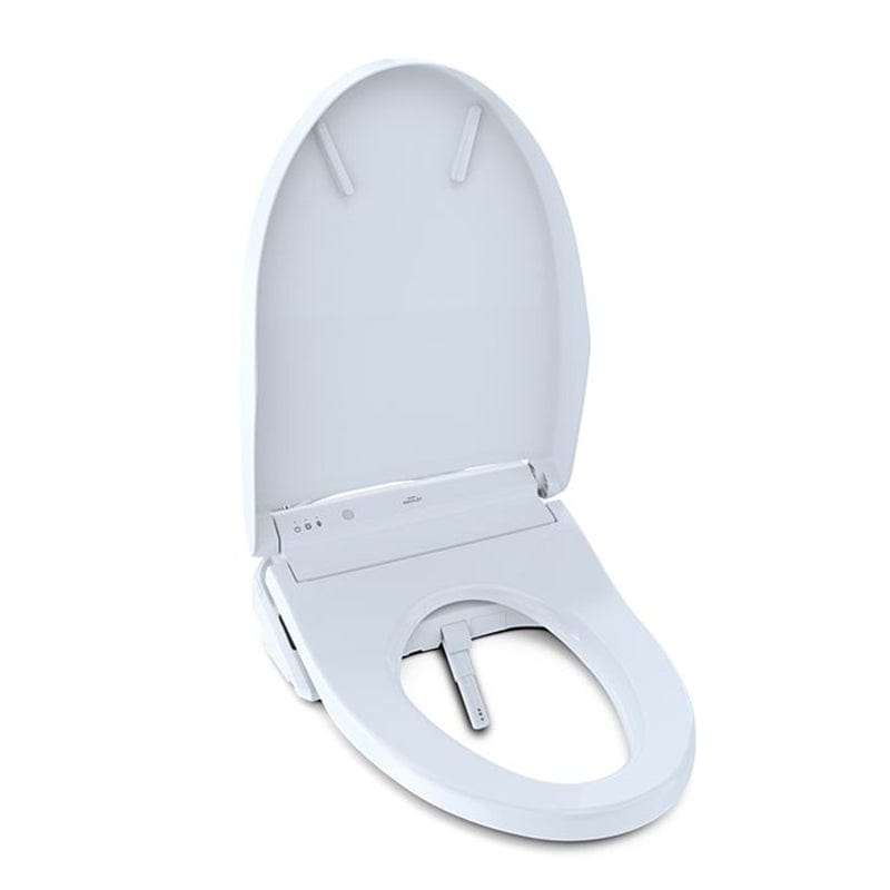 toto washlet k300 bidet toilet seat elongated white corner view open lid