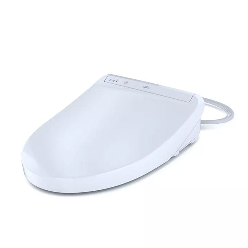 toto washlet k300 bidet toilet seat elongated white corner view with water hose