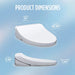 TOTO® WASHLET® KS5 Bidet Toilet Seat Dimension
