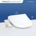 TOTO Washlet S1 Bidet Seat Round Dimension