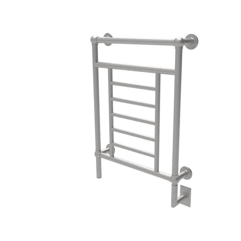 Traditional Model T-2536 8 Bar Hardwired Towel Warmer Brushed Nickel Corner View