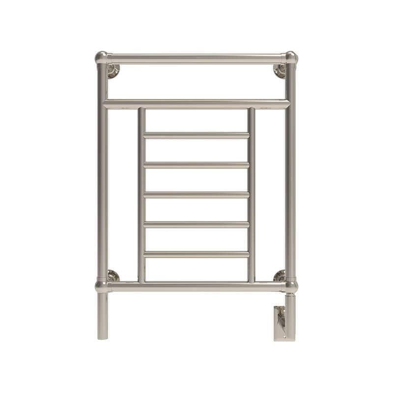 Traditional Model T-2536 8 Bar Hardwired Towel Warmer Polished Nickel Front View