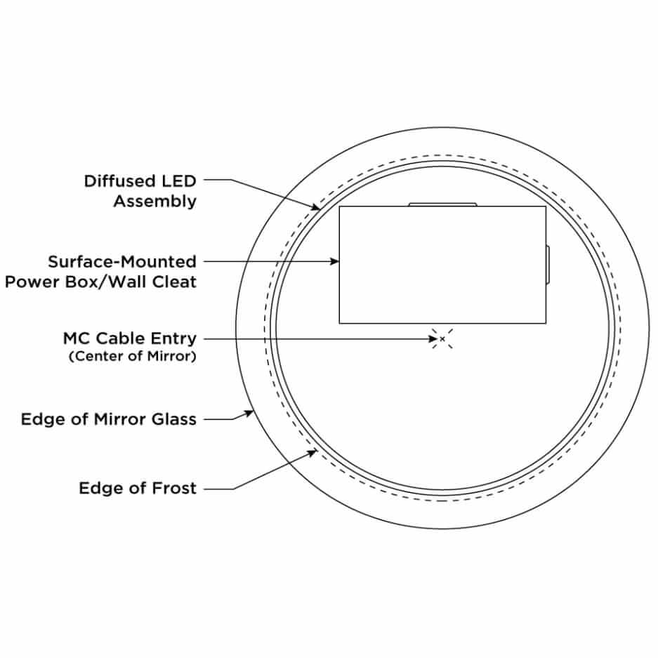 Trinity Lighted Mirror Parts