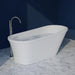 Trone Bella B6630 66 x 30 Inch Freestanding Soaker Tub Stainless Steel Floor-Mounted Faucet