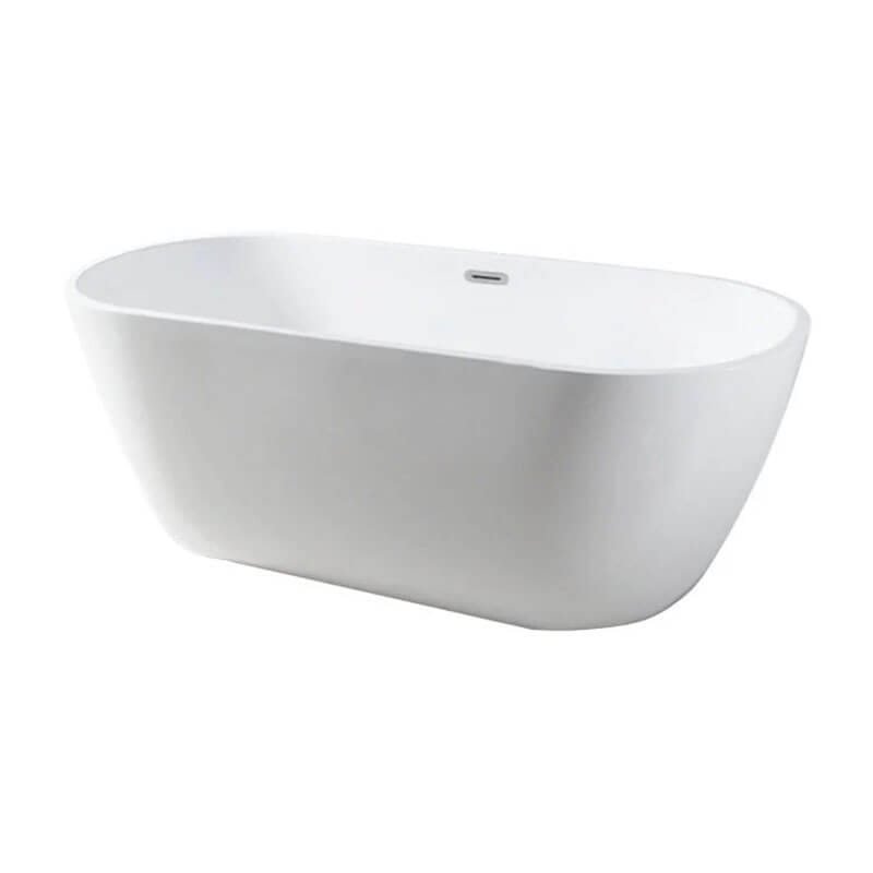Trone Bryn B6730 67 x 30 Freestanding Soaker Tub Soaking Bathtub Smooth Curved Edges