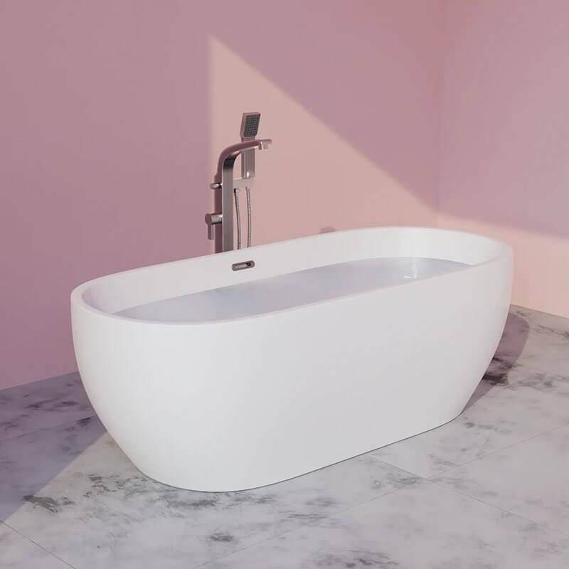 Trone Bryn B6730 67 x 30 inch Freestanding Soaker Tub Central Drain
