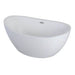Trone Cloe C5932 59" X 32" Freestanding Acrylic Soaker Tub High Back on Both Ends Rear View