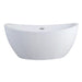Trone Cloe C5932 59 x 32 inch Freestanding Acrylic Soaker Tub
High Back on Both Ends Front View