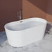 Trone Flora F5930 59 x 30 Inch Freestanding Acrylic Soaker Tub Handheld Shower Rear View