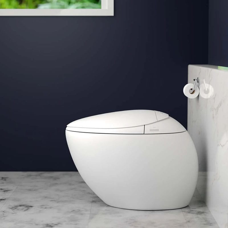 Trone Neoluxe STY1 Smart Bidet Toilet in White Side View Close Lid