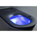 Trone Nobelet STCM1.MB Elongated Matte Black Luxury Toilet with ToeTouch Blue Led Light