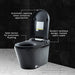 Trone Nobelet STCM1.MB Elongated Matte Black Luxury Toilet with ToeTouch Functions