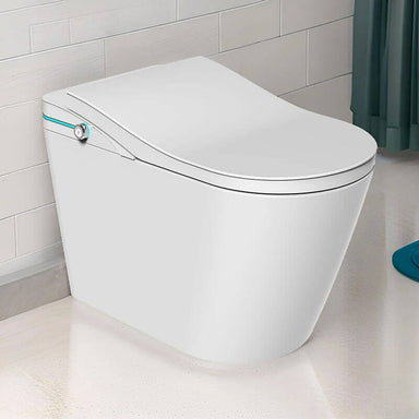 Trone Sanvia STK1 Smart Toilet Corner View in White Tiles
