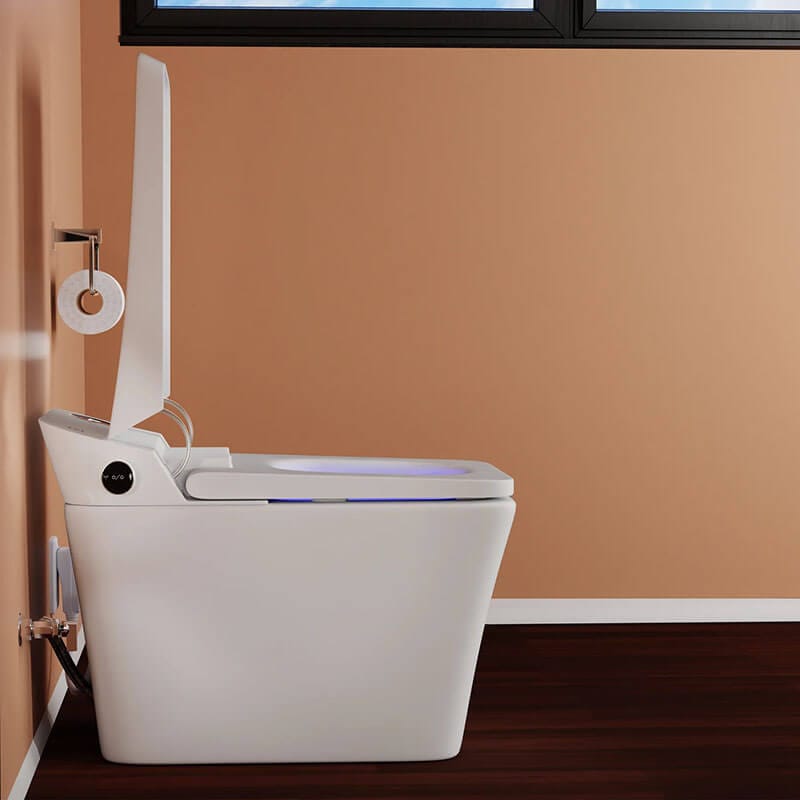 Trone Tahum STCH Smart Bidet Toilet with ToeTouch Side View Open Lid