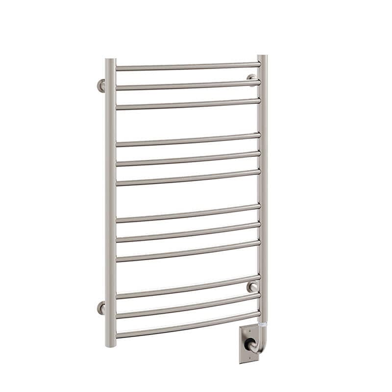 Tuzio Laveno 19.5 X 31 Towel Warmer Brushed Nickel Corner View