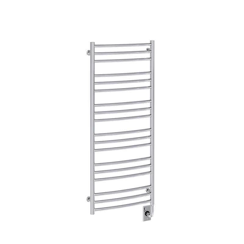 Tuzio Laveno 19.5 X 47.5 Inch Towel Warmer Chrome Corner View