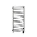 Tuzio Laveno 23.5 x 47.5 Towel Warmer Matte Black Corner View