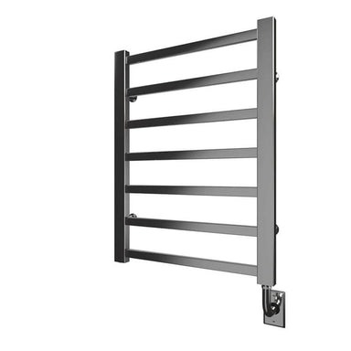 Tuzio Milano 23.5 X 31 Towel Warmer Brushed Nickel Corner View
