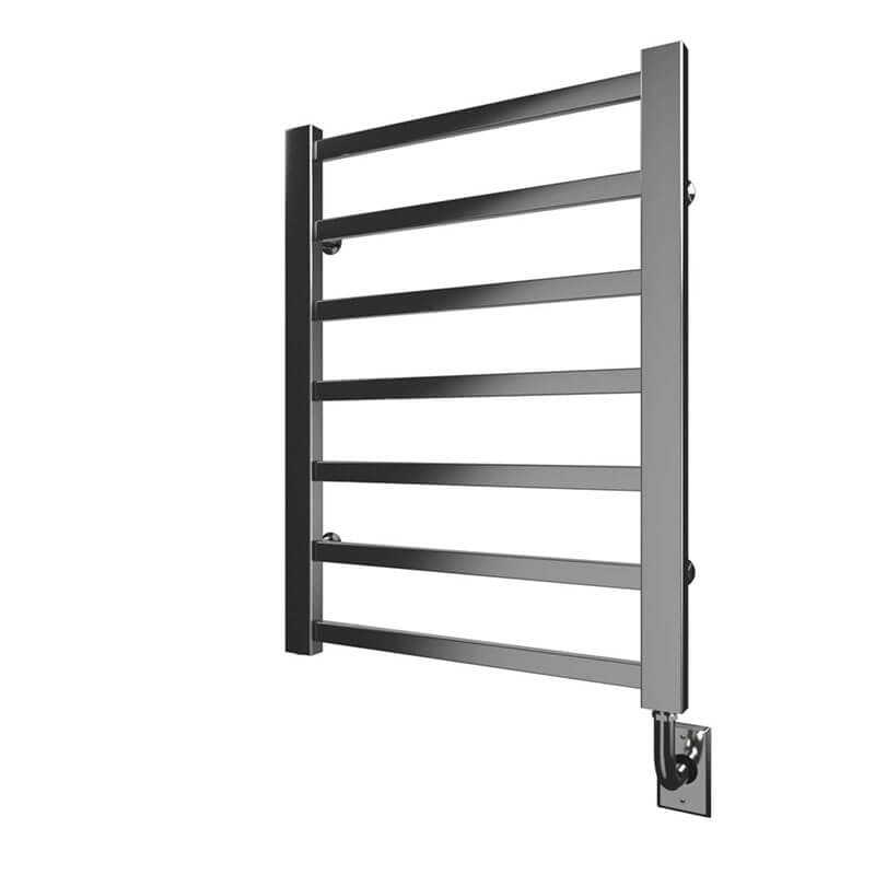 Tuzio Milano 23.5 X 31 Towel Warmer Brushed Nickel Corner View