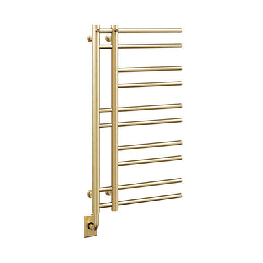 Tuzio Ortona 19.5 X 37 Towel Warmer Pvd Brushed Gold Corner View
