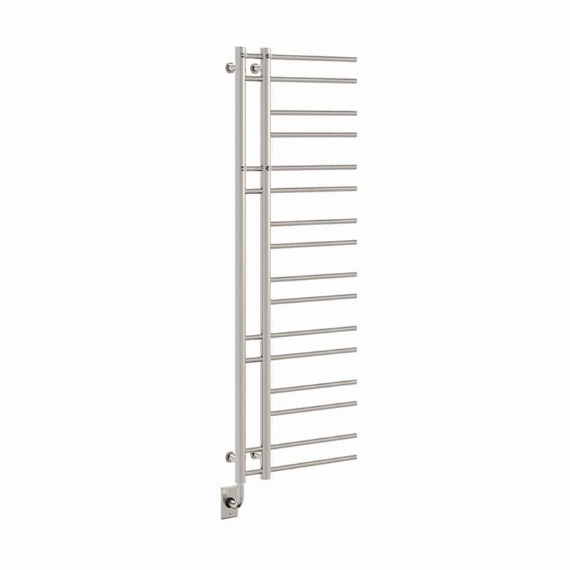 Tuzio Ortona 19.5 X 60.5 Towel Warmer Brushed Nickel Corner View