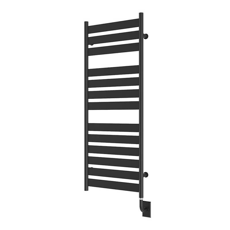 Tuzio Romano 19.5 X 51 Towel Warmer Mate Black Corner view