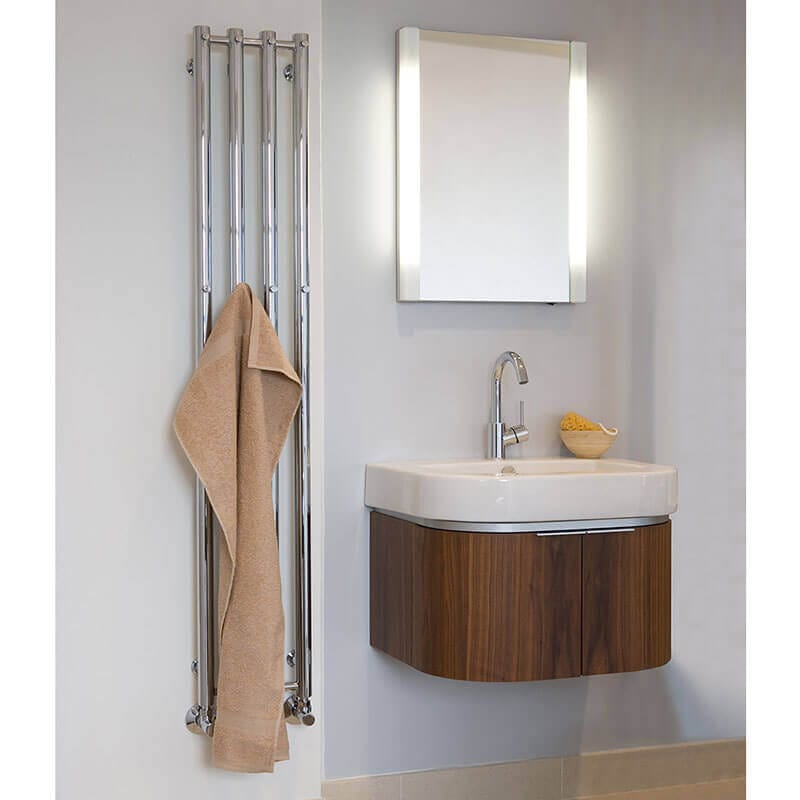 Tuzio Rosendal 16.5 X 37.5 Inch Towel Warmer Chrome Beside Vanity