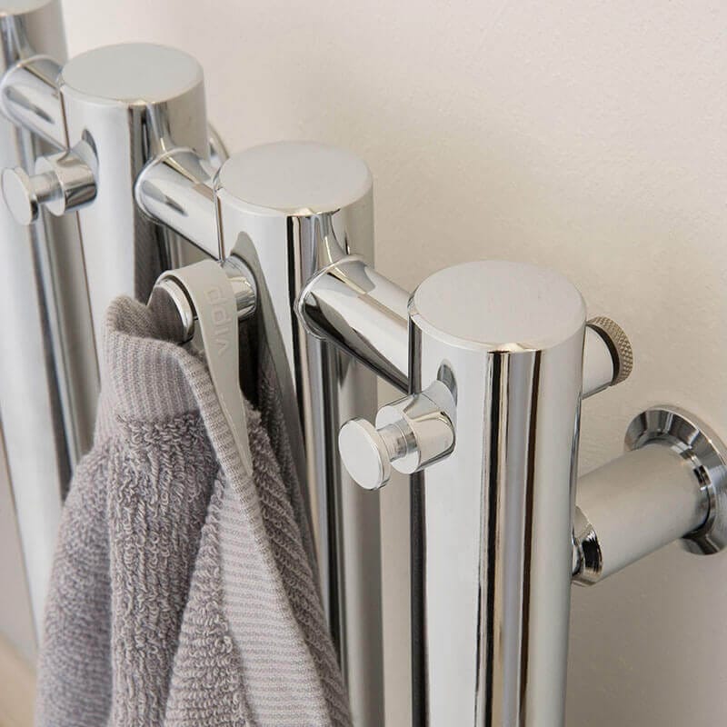 Tuzio Rosendal 16.5 X 37.5 Inch Towel Warmer Chrome Close Up
