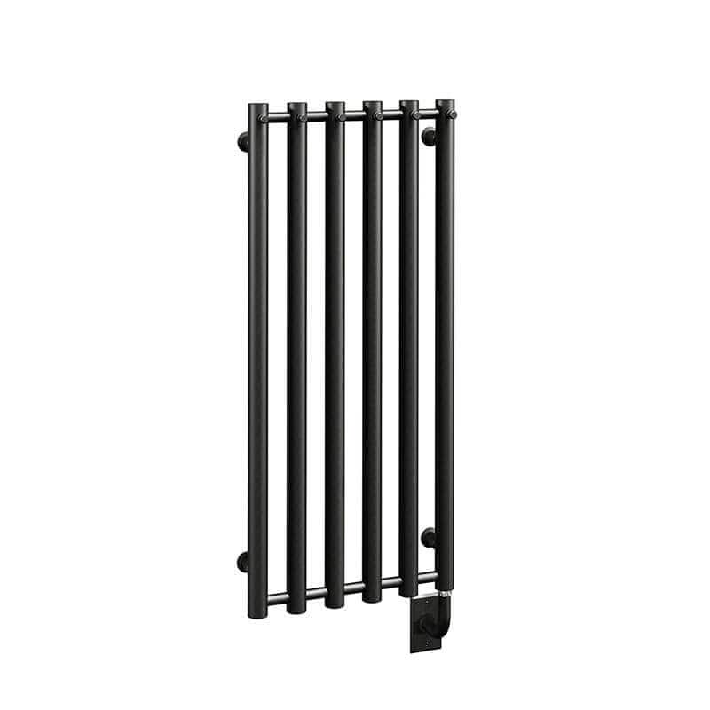 Tuzio Rosendal 16.5 X 37.5 Inch Towel Warmer Matte Black Corner View