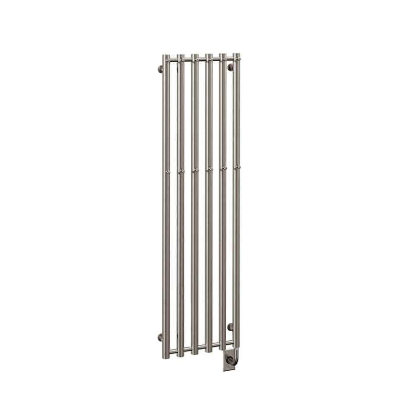 Tuzio Rosendal 16.5 X 59 Towel Warmer Brushed Nickel Corner View