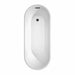 Ursula 67 Inch Freestanding Acrylic White Bathtub With Matte Black Trim No Faucet Top View