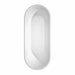 Ursula 67 Inch Freestanding Acrylic White Bathtub With Shiny White Trim No Faucet Top View