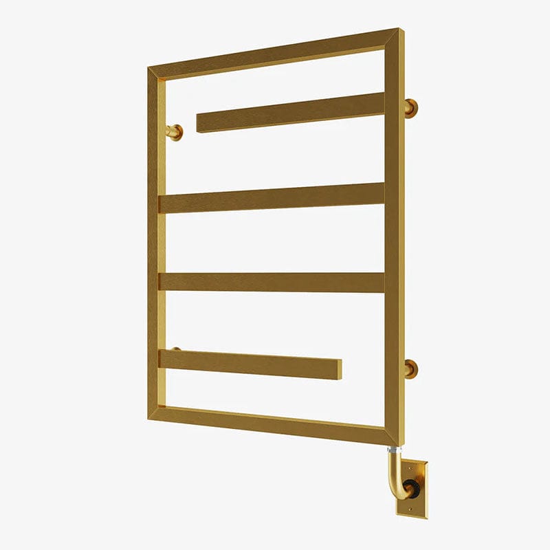 Vasto 23.5" X 31" Towel Warmer Pvd Brushed Gold Corner View