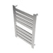 Vega v2337.2 8 Panel Hardwired Towel Warmer Brushed Stainless Corner View