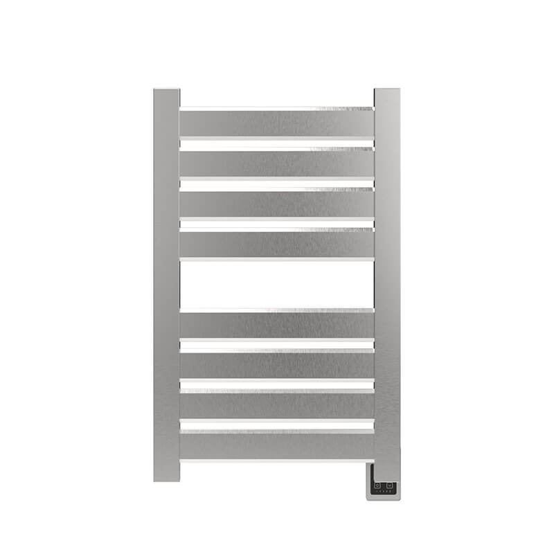 Vega v2337.2 8 Panel Hardwired Towel Warmer Brushed Stainless Front View