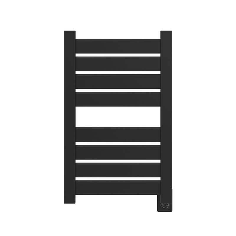 Vega v2337.2 8 Panel Hardwired Towel Warmer Matte Black Front View