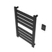 Vega v2337.2 8 Panel Hardwired Towel Warmer Matte Black Side View