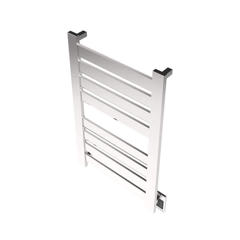 Vega v2337.2 8 Panel Hardwired Towel Warmer Polished Nickel Coner View