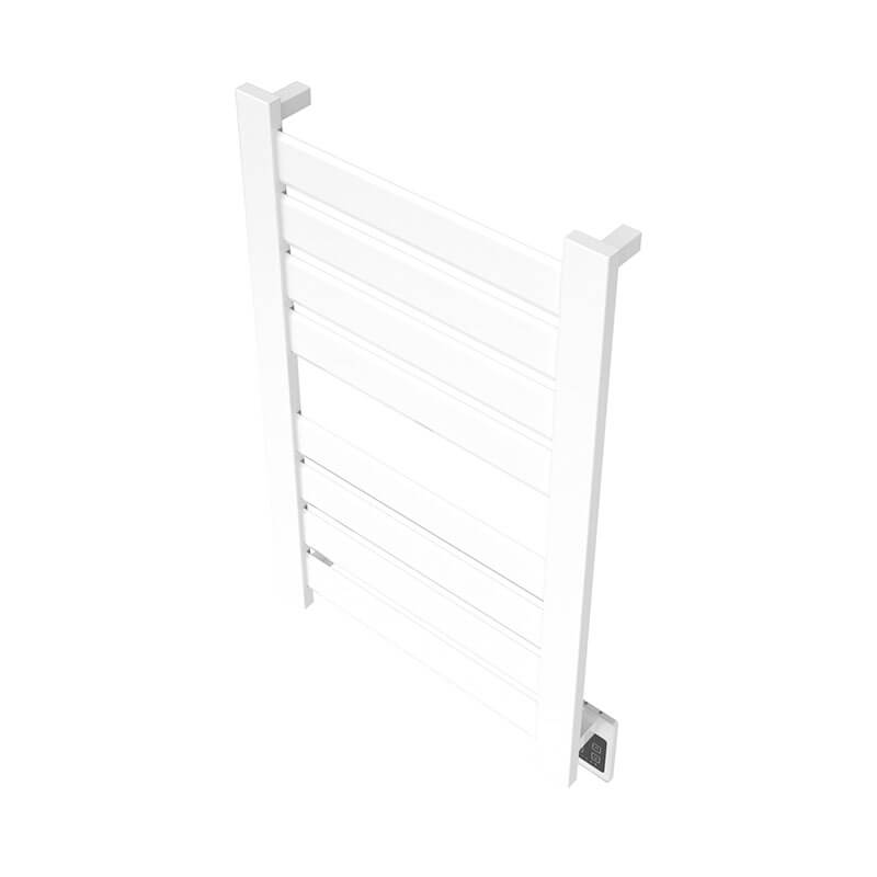 Vega v2337.2 8 Panel Hardwired Towel Warmer White Corner View