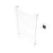 Vega v2337.2 8 Panel Hardwired Towel Warmer White Side View