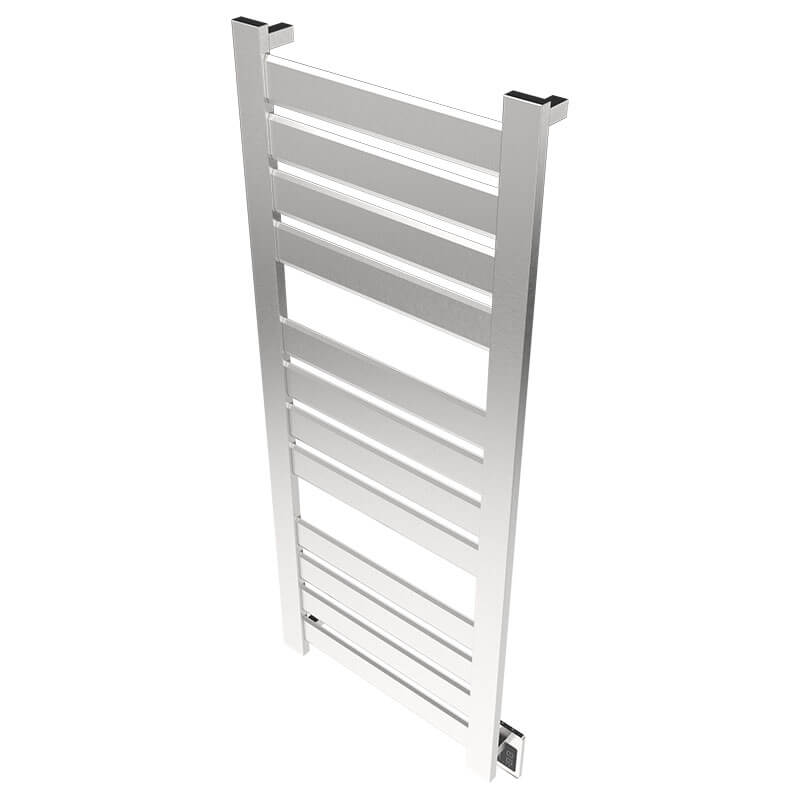 Vega v2356.2 12 Panel Hardwired Towel Warmer Brushed Stainless Corner View