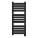 Vega v2356.2 12 Panel Hardwired Towel Warmer Matte Black Front View