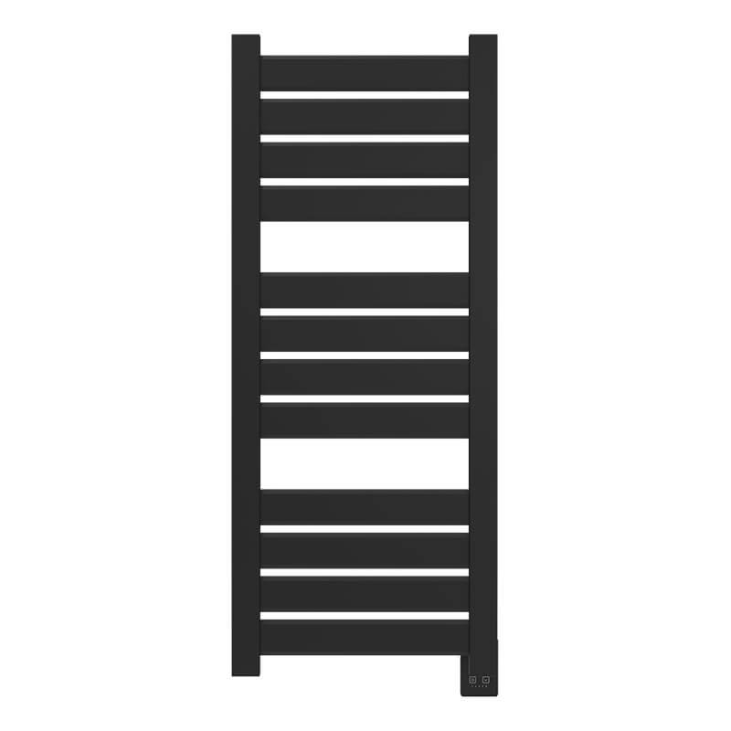 Vega v2356.2 12 Panel Hardwired Towel Warmer Matte Black Front View