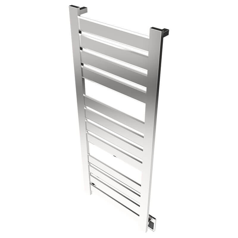 Vega v2356.2 12 Panel Hardwired Towel Warmer Polished Nickel Corner View