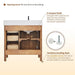 Velora 36 inch Single Bathroom Vanity with Top Mango Brown Back View
