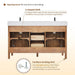 Velora 60 Double Bathroom Vanity with Top Mango Brown Back View