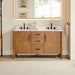 Velora 60 Double Bathroom Vanity with Top Mango Brown Front View