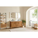 Velora 60 inch Double Bathroom Vanity with Top Mango Brown Corner View
