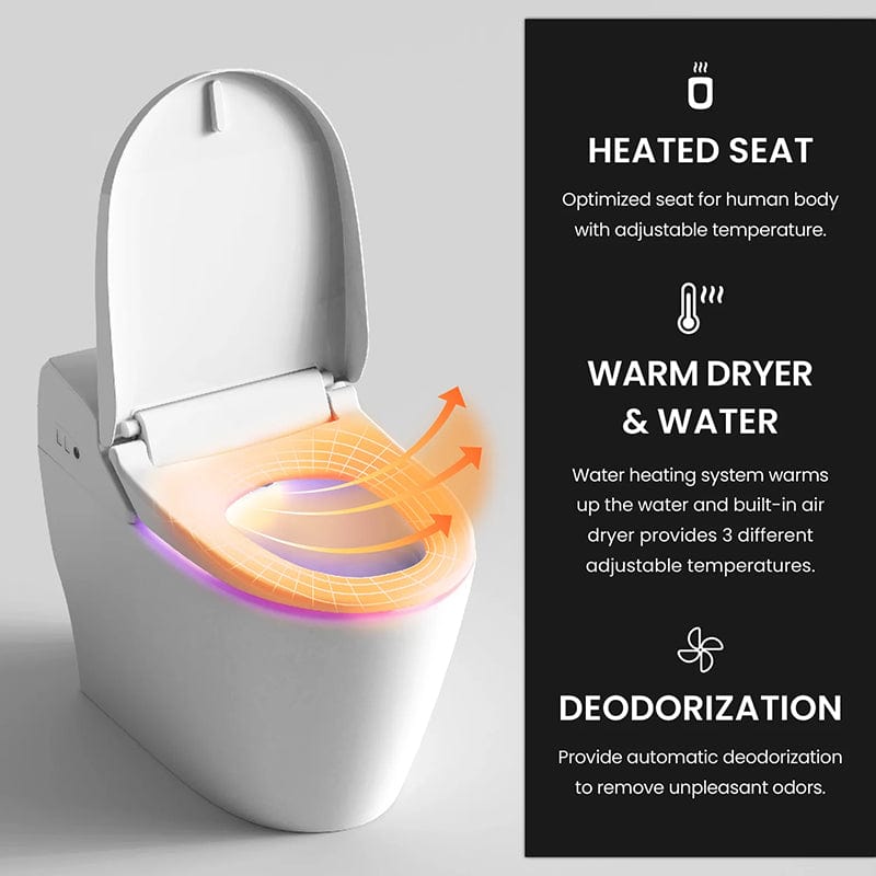 VOVO Integrated Bidet Toilet VOVO Stylement TCB-8100W Integrated Smart Bidet Toilet