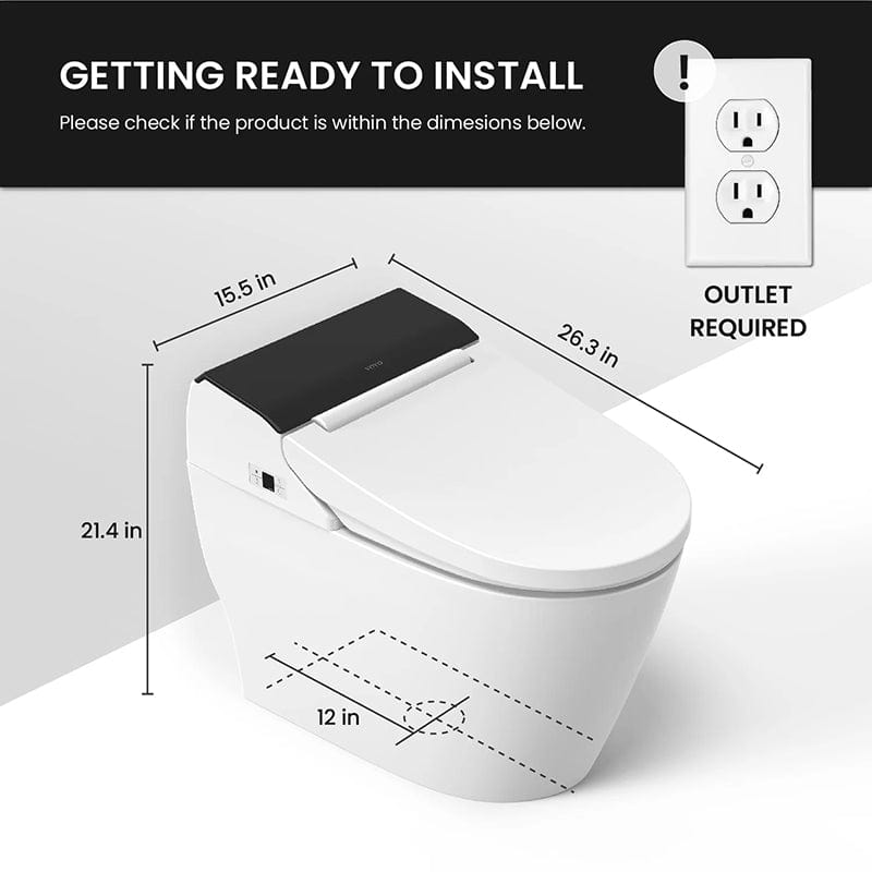 vovo stylement tcb 8100b integrated smart bidet toilet dimensions